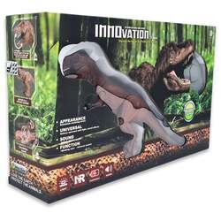 Fitto Remote Control Walking Dinosaur Toys Dinosaur Robot, With Glowing Eyes and Roaring Sound Realistic T-Rex Dinosaur Toy Figure for Kids Brown