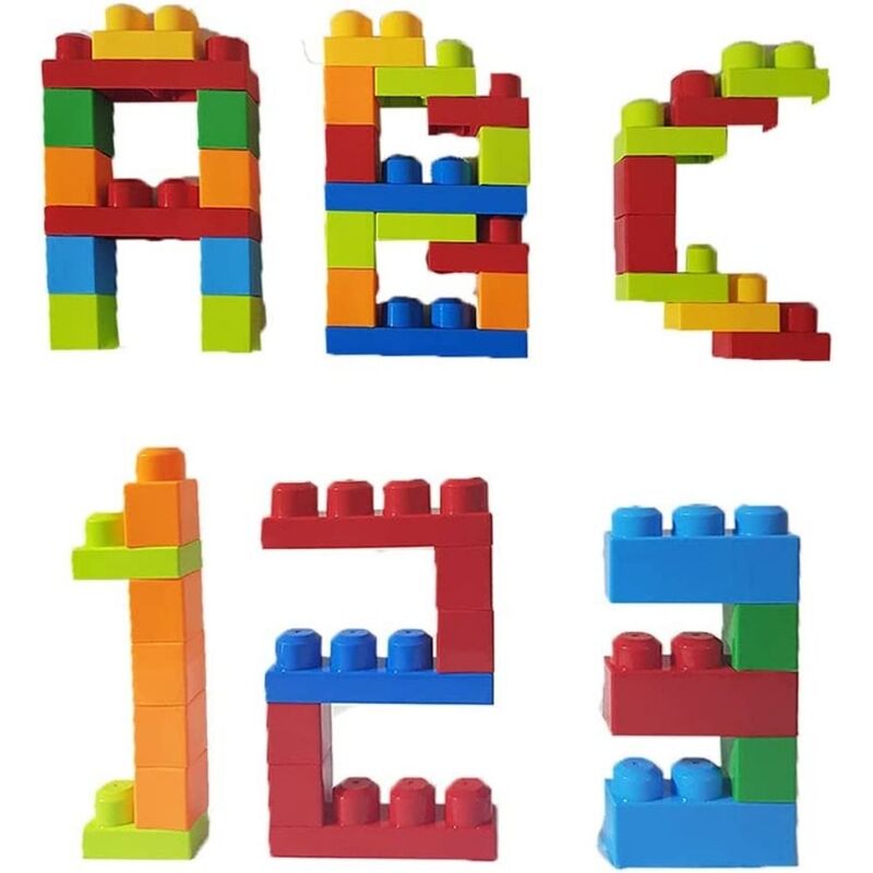 FITTO Building Blocks Construction Set - 52 Pieces Educational Toy for Kids