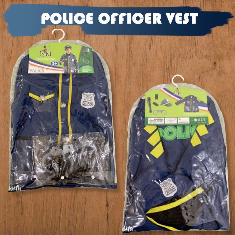 Kidwala Policeman Role Play Costume Set, Blue, Ages 3+