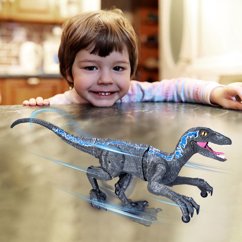 Kidwala Rechargeable Intelligent Remote Control Dinosaur, Grey, Ages 6+