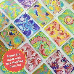FITTO Water Marbling Kit with 8 Christmas Colors - Easy and Fun Crafts for All Ages