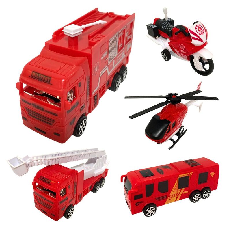 FITTO Fire City Rescue Set - Complete Firefighter Simulation Playset