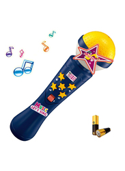 Kidwala Karaoke Microphone with Built in Music and Flashing Light, Blue, Ages 3+