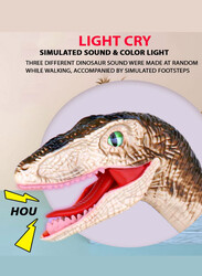 FITTO Remote Control Velociraptor Dinosaur Toy with Realistic Remote Control, Lights, and Sounds, Yellow