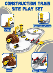 FITTO Train Toy Playset for Boys and Girls With Helicopter and Construction Vehicles, Train Tracks, Railway Kits, and more