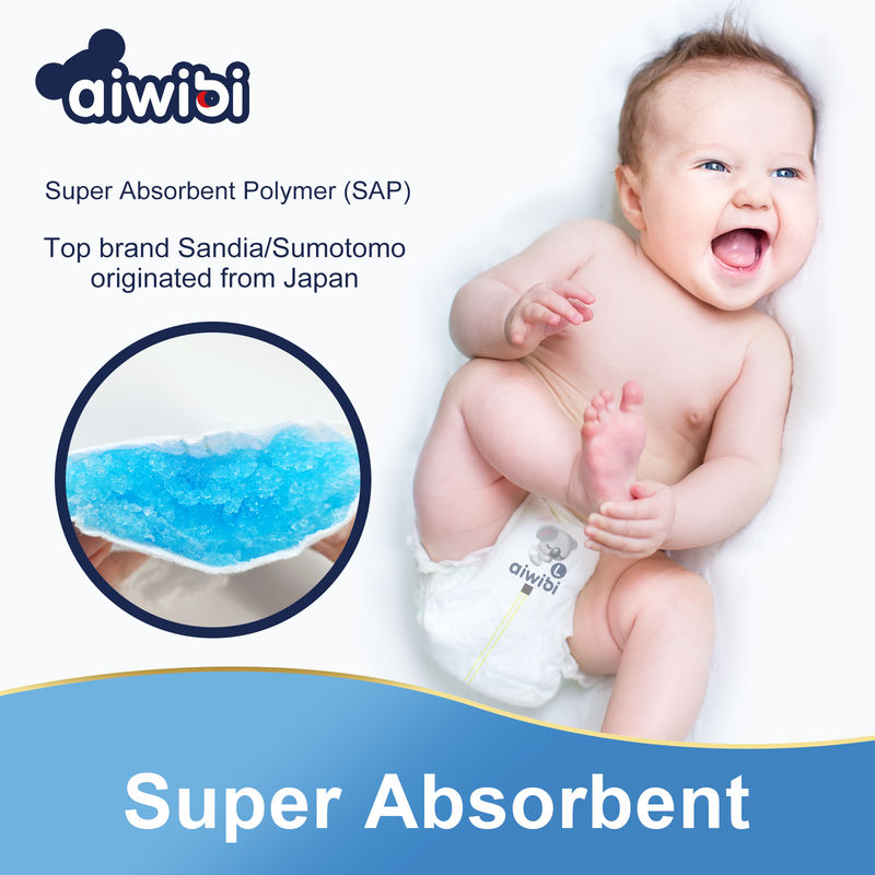 Aiwibi Premium Baby Pants,Size 3, M 6-11kg,48pcs