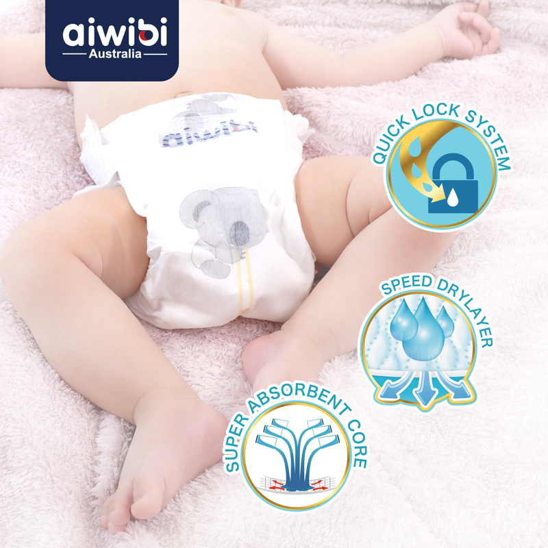 Aiwibi Premium Diaper Size 3, M 6-11kg,62pcs
