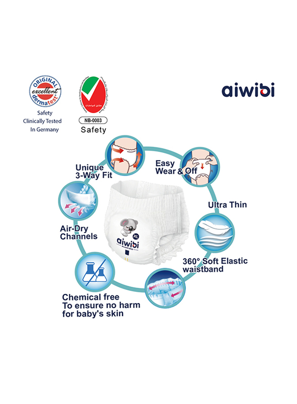 Aiwibi Little Thinker Ultra Thin Premium Baby Diapers, Size XL, 12-15 kg, 24 Count