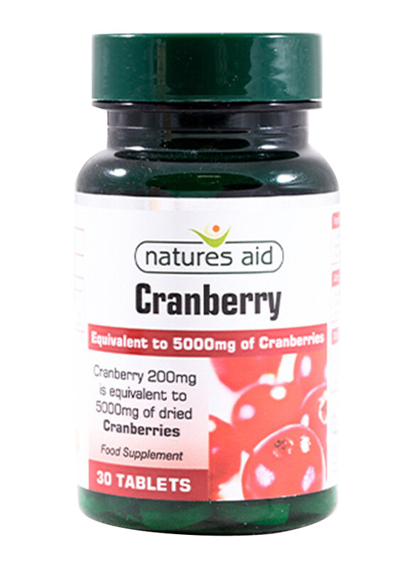 

Natures Aid Cranberry Food Supplement, 5000mg, 30 Tablets