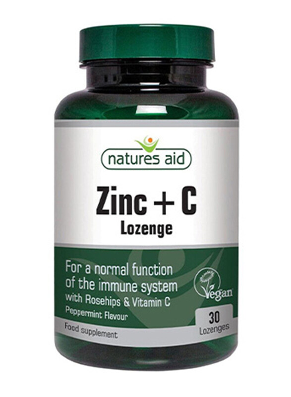 

Natures Aid Vegan Zinc Lozenges Food Supplement, Peppermint Flavour, 30 Tablets