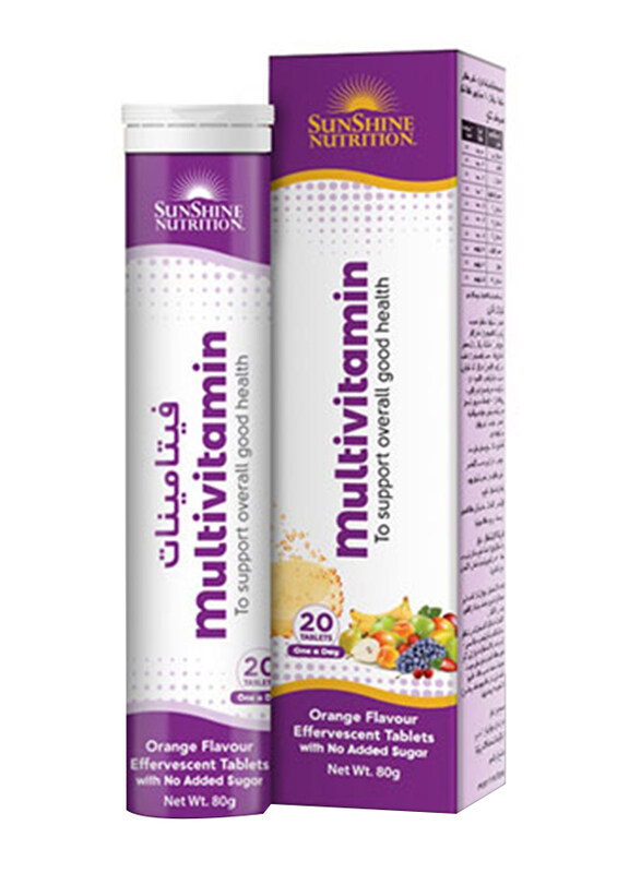 

Sunshine Nutrition Multivitamin Effervescent Dietary Supplement, 20 Tablets