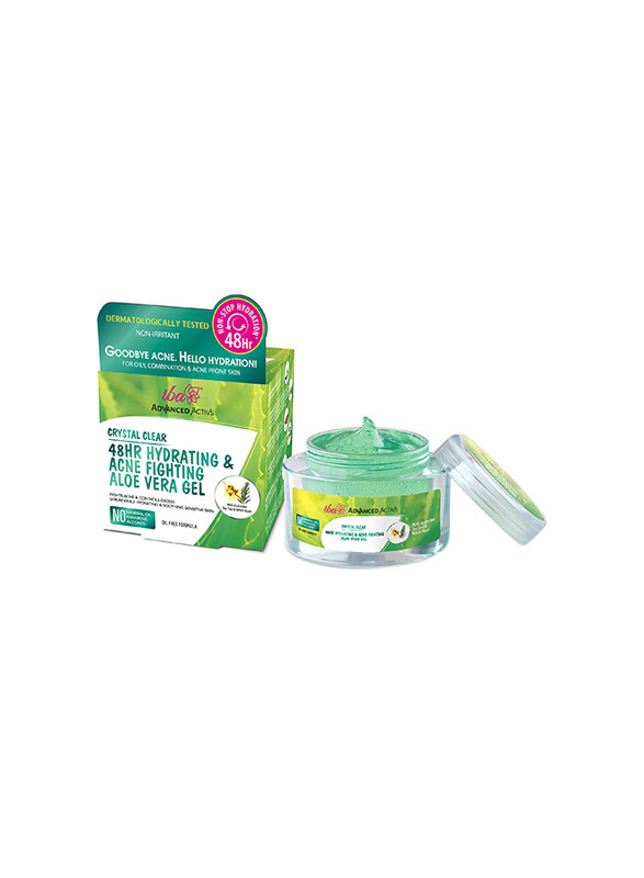 

Iba Advanced Activs Crystal Clear 48h Hydrating & Acne Fighting Aloe Vera Gel, 50gm