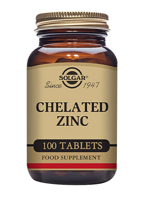 

Solgar Chelated Zinc Food Supplement, 100 Tablets