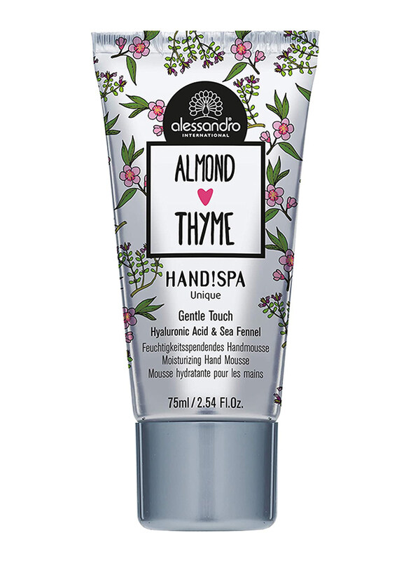 

Alessandro Hand! Spa Almond Thyme Unique Gentle Touch Hyaluronic Acid & Sea Fennel Moisturizing Hand Mousse, 75ml