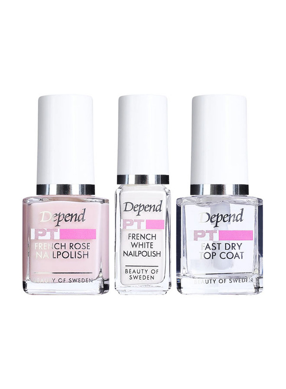 Depend PT French Manicure Kit, 3 Pieces, White