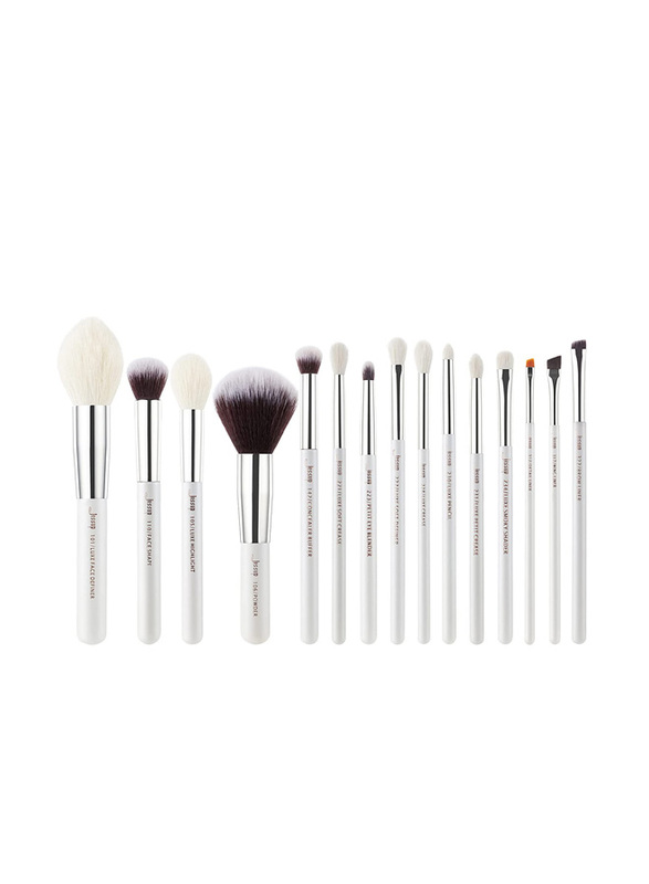 Jessup Makeup Brushes, 10 Pieces, White