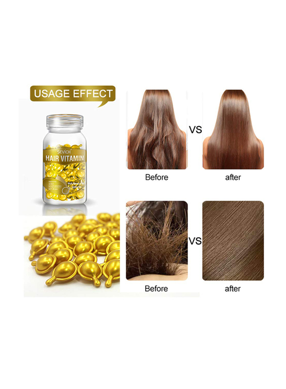 Sevich Hair Vitamin Gold Capsule Hair Oil for Dry Hair, 30 Pieces