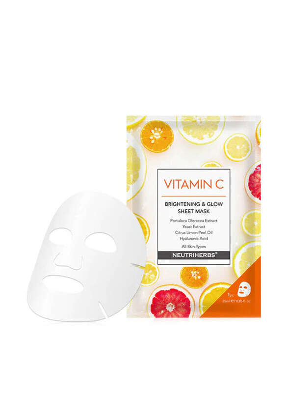

Neutriherbs Vitamin-C Brightening & Glow Sheet Mask, 25ml