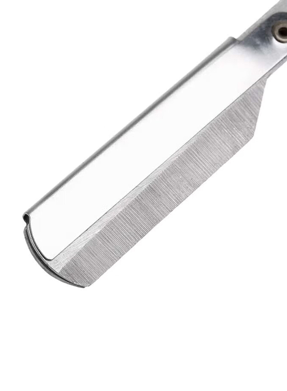 Stainless Steel Straight Edge Shaver Razor, 22cm, Silver