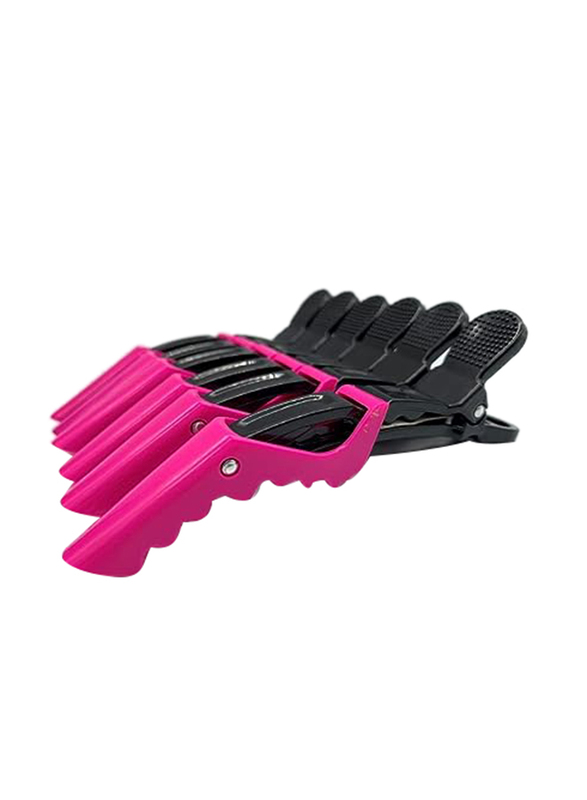 Salon Croc Hair Styling Clips-Sectioning Plastic Alligator Hair Clip for Thick Hair, 10 Pieces, Multicolour