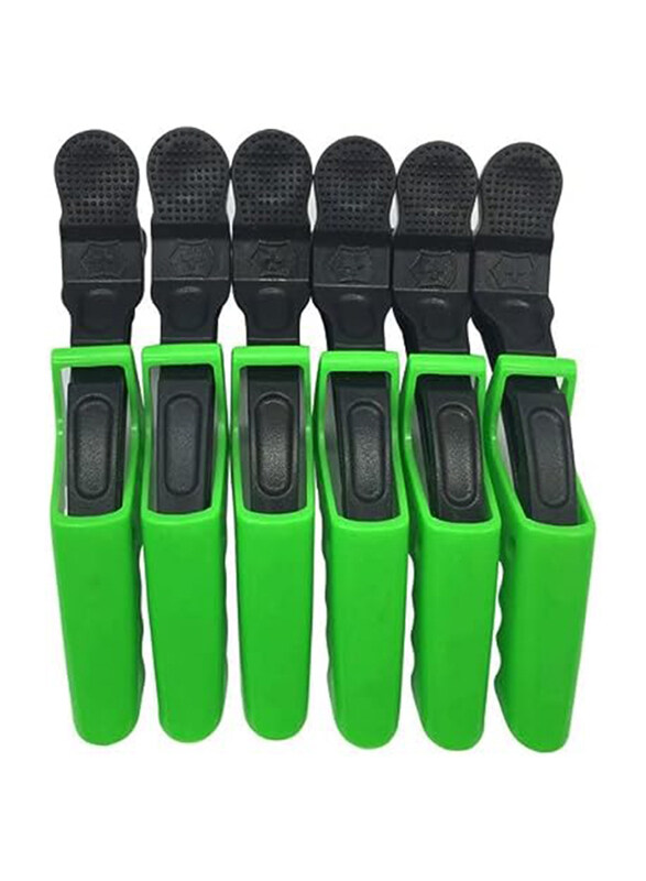 

Generic La Perla Tech Salon Crocodile Hair Styling Clips for Sectioning, Green/Black, 12 Pieces