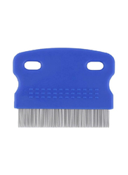 Stainless Steel Teeth with Ergonomic Grip Handle Dog Comb for Removes Tangles and Knots, Blue