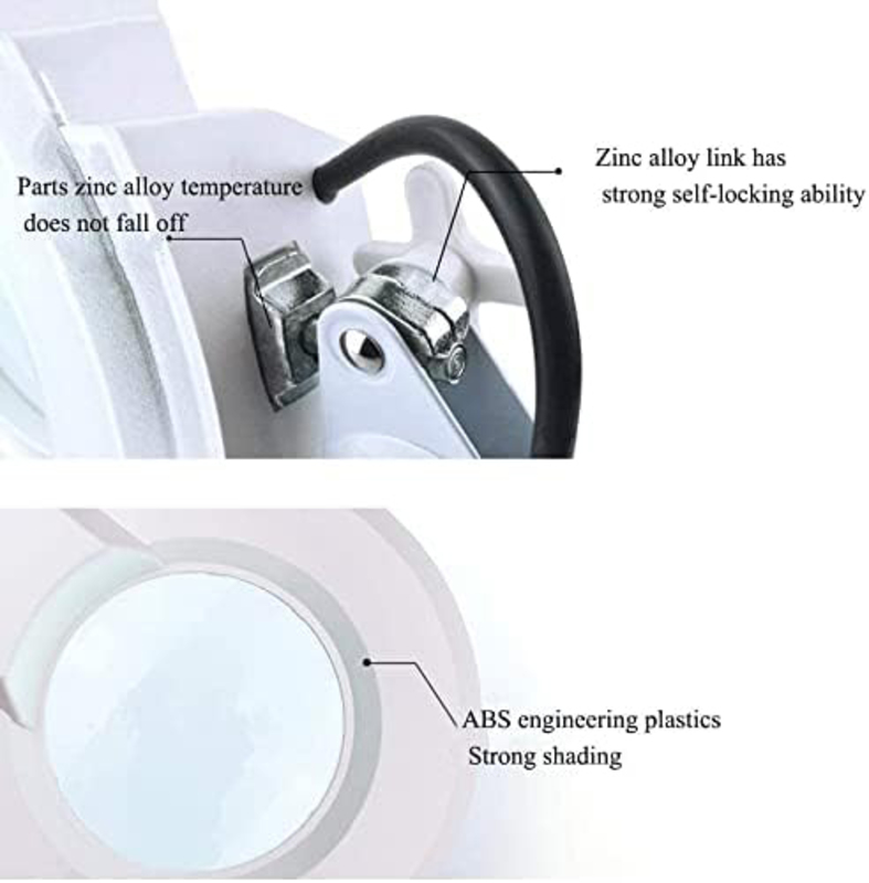 La Perla Tech Round 5x Diopter Magnifying Lamp for Beauty Clinic Spa, White