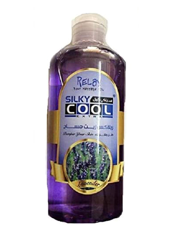 Silky Cool Lavender Body Massage Oil, Purple, 500ml