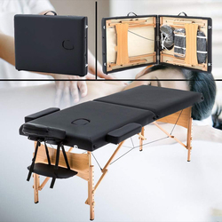 Xkrsbs Portable Adjustable 2 Fold Massage Bed With Suit Case Set