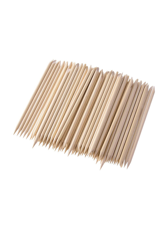 

Generic Hotop Nail Art Multifunctional Cuticle Pusher Wood Sticks, 200 Pieces, Beige