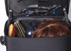 La Perla Tech Hairdressing Square Tools Storage Carrying Case, 29 x 19 x 20cm, Black