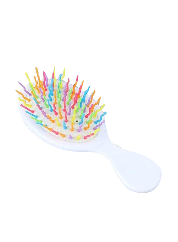 La Perla Tech Kids Plastic Hair Brush with Plastic Bristles, White