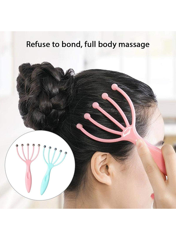 La Perla Tech Head Massager Handheld Claw Spa Scalp Massager Tool for Head Scratcher, Neck & Back Body Massage, Hair Growth, Muscle Relax & Blood Circulation