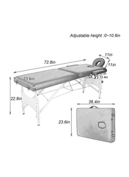 Soges, Portable Massage, Spa, Facial Folding Bed & Tattoo Table with Head & Arm Rest, KH2104S-BK, Black