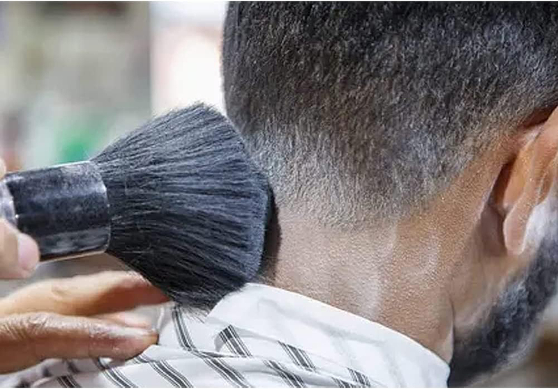 Hairdresser Neck Face Duster Brush, Black