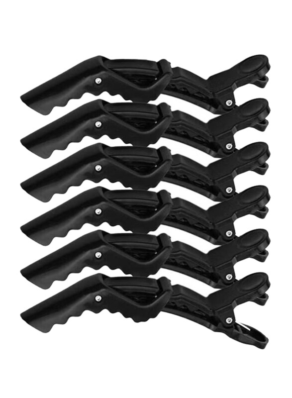 

Generic Hair Grip Clip Set, Black, 6 Pieces
