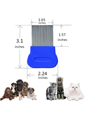 Sonki Pet Dog Cat Grooming Tick Lice Comb Clean Tool for All Hair Types, 3 Pieces