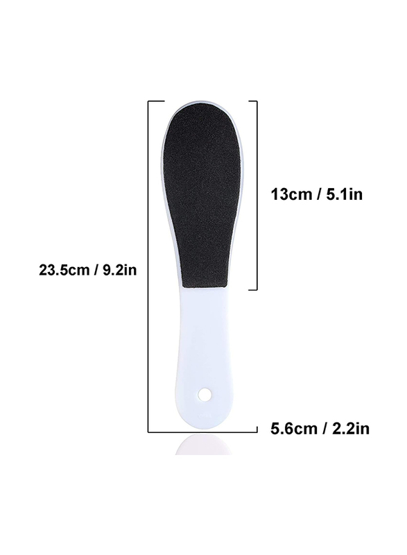 Double Sided Foot Files, 4 Pieces, Black/White