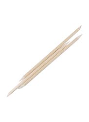 Wooden Cuticle Pusher Nail Art Cuticle Remover Sticks, 100-Pieces, Beige