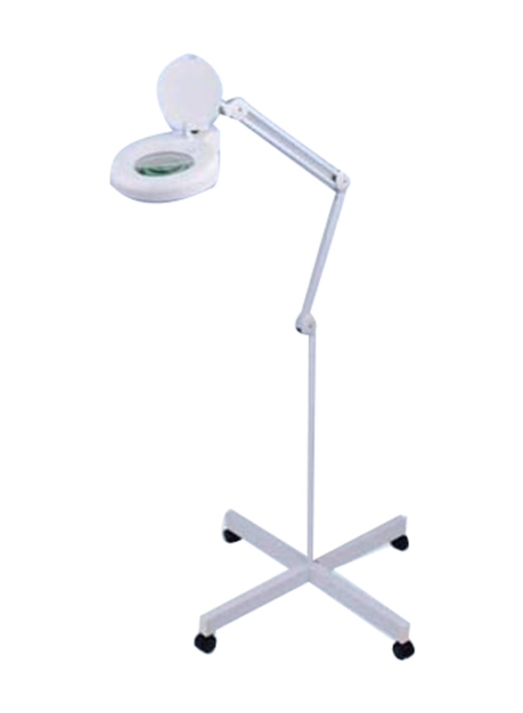 La Perla Tech Round 5x Diopter Magnifying Lamp for Beauty Clinic Spa, White