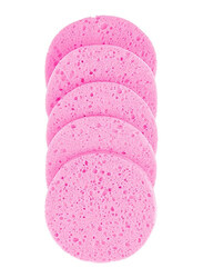 Facial Cleansing Sponge, 5 Pieces, Pink