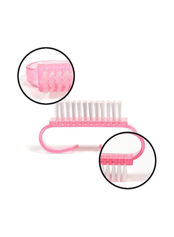 La Prela Tech Nail Hand Scrubbing Cleaning Brush for Toes and Nails, Multicolour