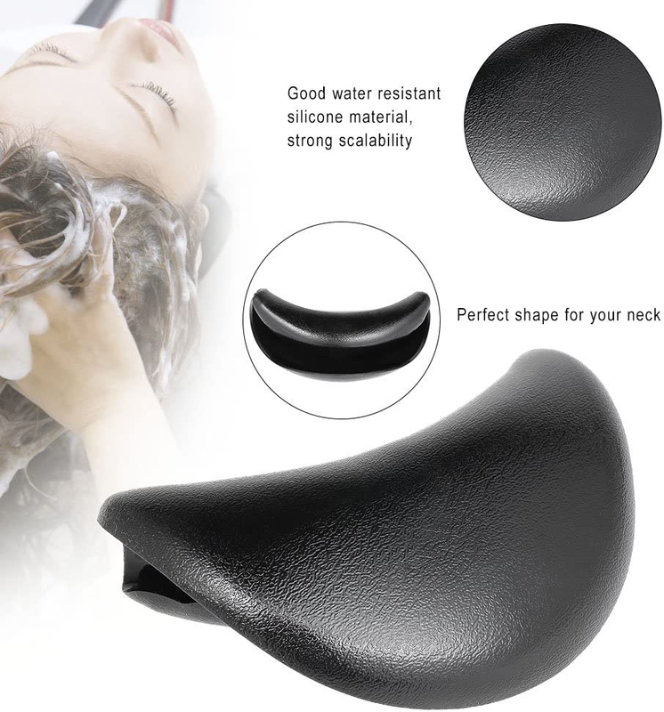 Anself Salon Silicone Neck Rest Hair Washing Sink Basin Tool, Black