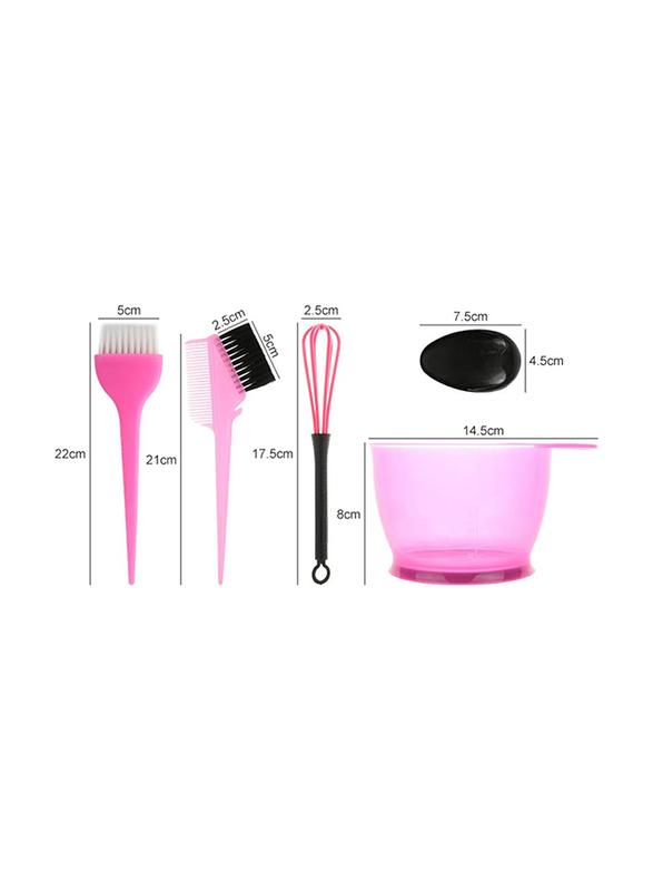 Anself Hair Dye Colour Brush and Bowl Set, Pink