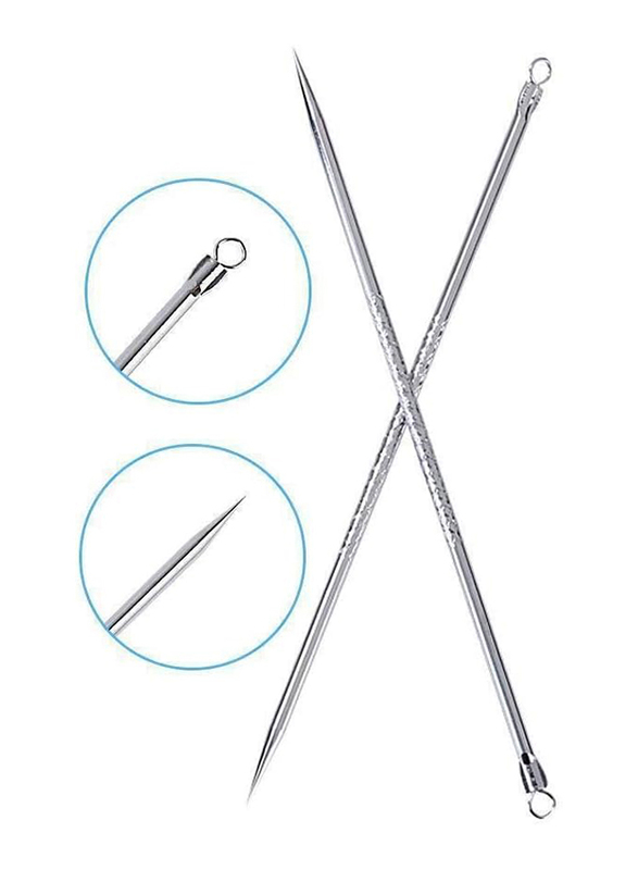 La Perla Tech Carbon Steel Acne Needle Blackhead Removal Pin, Silver