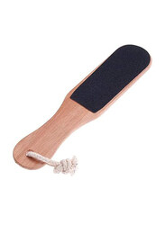 2-Way Pedicure Brush Foot File, Black/Brown