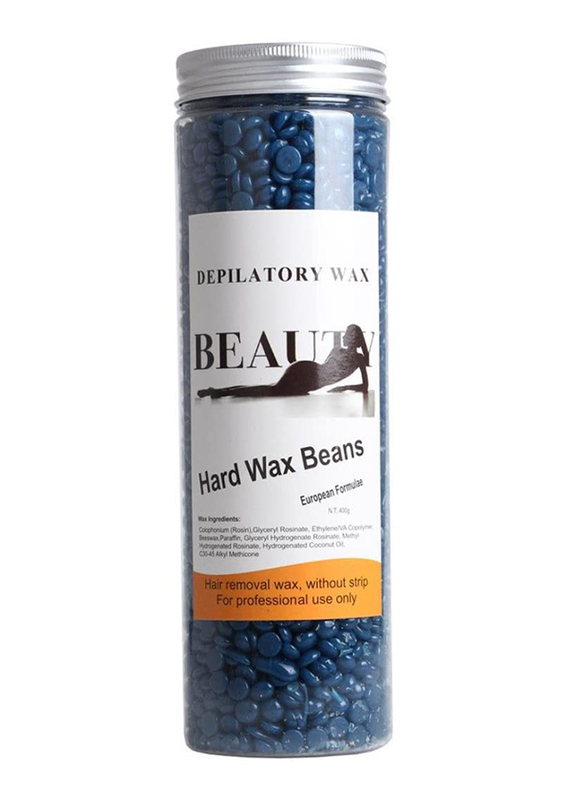 Tuscom Depilatory Hard Wax Beans, Blue, 450gm