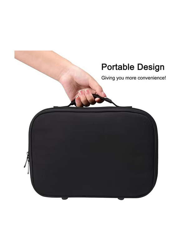 La Perla Tech Toiletry Barber-Comsetucs Travel Storage Bag, Black