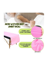 La Perla Tech Disposable Non-Woven Bed Sheet, 50 Piece, Pink