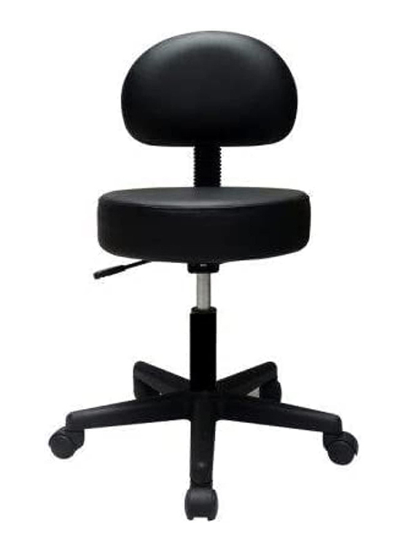 I.E. Swivel Rolling Stool Chair, Black